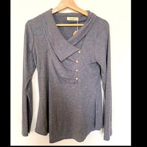 Cyanstyle button up collar top size small never worn tags still on!